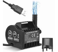 Fafeicy Mini Bomba Sumergible, Bomba de Fuente de Carga USB ABS 5 V 400 L/H Elevación de 9.8 Pies, de Agua Pequeña Silenciosa con Control de Velocidad de Sincronización para Acuario, Pecera,