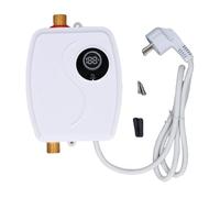 Fafeicy Mini Calentador de Agua Eléctrico Portátil Pantalla Táctil IPX4 Impermeable Caliente Instantánea para Cocina Baño RV (EU enchufe 220V)