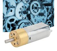 Fafeicy Mini Motor Planetario de Caja de Cambios DC12V, Motor de Reducción de Velocidad Micro Totalmente de Latón, Caja de Cambios de Alto par para Robots, Operación de bajo Ruido de 400 RPM (400RPM)