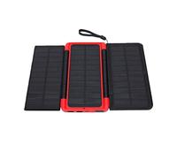 Fafeicy Mini UPS Solar, Banco de Energía Portátil con Paneles Solares Plegables, Cargador Solar de Entrada y Salida USB C de 10000 MAh con Luz SOS para Campistas y Respaldo del Hogar