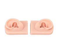 Fafeicy Modelo de Oreja de Silicona, Oreja de Piel Humana Reutilizable Suave y Flexible para Práctica de Perforación, 2 Piezas 8x5x3,5 Cm Entrenamiento de Acupuntura Exhibición de Joyería Accesorios