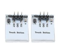 Fafeicy Módulo de Botón de Interruptor Táctil Capacitivo de 2 Piezas, Interruptor del Sensor Táctil Interruptor de Control Táctil sin Piezas Mecánicas 2.7-6V (BLUE)