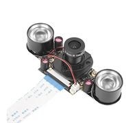 Fafeicy Módulo de Cámara de 5MP con Sensor OV5647, Resolución 2592x1944, 2 Luces de Relleno IR, Lente Fija, Compatible con B 3/2