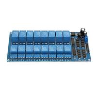 Fafeicy Módulo de relé de 12 V, Placa de Control de relé de 16 Canales Protegida por Optoacoplador para Aplicaciones de 220 V CA y 30 CC