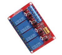 Fafeicy Módulo de relé de 4 Canales Aislamiento de Optoacoplador Disparador Alto y bajo Control de 5 V 12 V 24 para Sistemas de Automatización (24V)