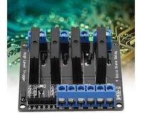 Fafeicy Módulo de relé de Estado Sólido de 5 V, 4 Canales, Diseño Compacto de Alto Nivel, Confiable para Aplicaciones de Control DC-AC de 240 V CA 2 A