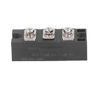 Fafeicy Módulo Rectificador, Puente de 3 Terminales 1600 V, Diodo Antirreflectante Fotovoltaico de Latón ABS, Productos Semiconductores Monofásicos, Diodos Schottky (MDK 250A 1600V)