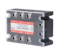 Fafeicy Módulo SSR de relé de Estado Sólido Trifásico de 80 A Regulador de Voltaje de CA 24-480 V con SCR Bidireccional de Baja Fuga para Control de Iluminación de Calefacción del Motor