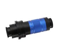 Fafeicy Monocular Zoom Microscope Lens 0.7X-5.6X Continuous Magnification | Conjunto de vidrio óptico industrial, rango total 32X-255X, imágenes parafocales de alto contraste, elementos de lente