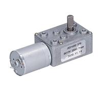Fafeicy Motor de CC Motor de Engranaje Helicoidal Cabrestantes Miniatura de Reducción de Aluminio de 12 V 2 RPM para Abridores de Puertas