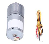 Fafeicy Motor de Engranaje DC sin Escobillas, Eje D de Metal Totalmente | Retroalimentación de señal Hall, reducción de velocidad de 12 V, control CW CCW, ancho de pulso de 2430-60 RPM, actuador
