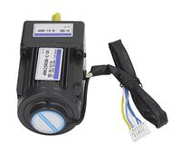 Fafeicy Motor de Engranaje de CA de 25W 220V, Reductor de Velocidad Motor de Velocidad Variable Ajustable Controlador de Velocidad (1: 10 125RPM)