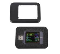 Fafeicy Multímetro Medidor de Potencia USB de 1,77 Pulgadas con Carcasa de Aleación de Aluminio para Detección de Protocolo PD3.1 EPR AVS TBT4 USB4 y Prueba de Carga Rápida