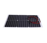 Fafeicy Panel Solar 30W 18V Cargador de Silicio Monocristalino, Módulo Fotovoltaico Semiflexible Impermeable IP65 para Camping RV Invernadero Cobertizo
