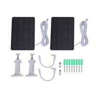 Fafeicy Panel Solar de 10 W, Soporte Ajustable de 360 grados IP65 Impermeable Monocristalino con Cable de 9.8 Pies, para Cámara Blink Outdoor 4 y Dispositivos de Puerto CC Micro USB