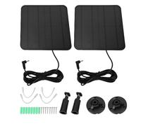 Fafeicy Panel Solar de 12 W, Carga Eficiente con Corriente de 830 MA IP65, con Cable de 9,8 Pies para Anillo de Foco, Leva, Batería Solar para Exteriores