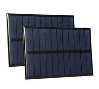 Fafeicy Panel Solar de Polisilicio de 1,6 W y 5,5 V, Cargador Solar Encapsulado de Resina Epoxi con Alta Tasa de Conversión para Cargador de Batería de Bricolaje y Juguetes Solares