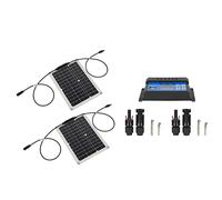 Fafeicy Panel Solar Portátil, 15W Monocristalino Impermeable (Panel solar | Preparación para la luz solar, salida de potencia máxima de 18 V, adaptador de dispositivo USB de 5 V, marco rígido