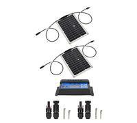 Fafeicy Panel Solar Portátil, 15W Monocristalino Impermeable (Panel solar | Preparación para la luz solar, salida de potencia máxima de 18 V, adaptador de dispositivo USB de 5 V, marco rígido