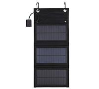 Fafeicy Panel Solar Portátil, Cargador Solar Plegable Monocristalino 15 W USB 5 V 2 A, Panel Flexible Ligero Impermeable IP65 con Indicador LED para Camping, Senderismo, Viajes