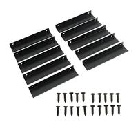 Fafeicy Paquete de 10 Tiradores de Borde de Gabinete, Tiradores de Dedo Ocultos de Aleación de Aluminio, Manija de Montaje Trasera Negra de 15cm/5,9 Pulgadas para Cajones de Gabinete de