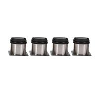 Fafeicy Patas de Gabinete Ajustables Patas de Muebles de Acero Inoxidable 60 X 60 X 50 Mm Soporte Redondo de Ajuste de Altura de 15 Mm con Suela de Plástico para Gabinetes Sofás Muebles de Oficina