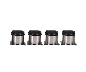 Fafeicy Patas de Gabinete Ajustables Patas de Muebles de Acero Inoxidable 60 X 60 X 50 Mm Soporte Redondo de Ajuste de Altura de 15 Mm con Suela de Plástico para Gabinetes Sofás Muebles de Oficina