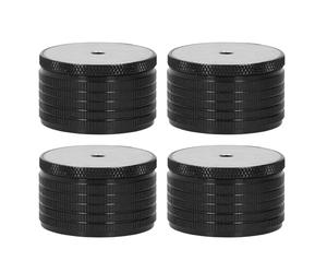 Fafeicy Patas de Soporte para Marco de Cama, Elevadores de Muebles Ajustables de Aleación de Aluminio Resistente para sofá Cama, Mesa, Silla, Ajuste de 23 37 Mm, 4 Piezas (Negro Brillante)