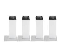 Fafeicy Patas para Muebles con Pies Ajustables Cuadrados de Aleación de Aluminio, Ajuste de Altura de 15 Mm, Ideal para Soporte de Gabinetes y Sofás (Patas de Mueble cuadradas 120mm Color