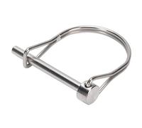 Fafeicy Pin de Bloqueo de Cables para Sierra de Mesa, Acoplador de Seguridad de Acero Inoxidable Robusto para Acopladores de Remolques, Fijación Simple (6.3x50 mm/0.25x1.97in)