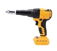 Fafeicy Pistola Remachadora Eléctrica sin Escobillas, Kit de Herramientas de Remachado Inalámbrico Apto para Batería con Luz LED Función de Inversión Automática para Remaches de 1/8