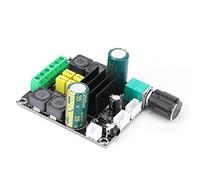 Fafeicy Placa Amplificadora de Doble Canal, Amplificador de Potencia Digital 100Wx2 con Entrada DC 12~24V, Calidad de Sonido Estéreo de Alta Fidelidad, Múltiples Puertos de Entrada de Audio para de