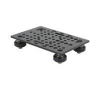 Fafeicy Placa de Pórtico de Aluminio, Placa Anodizada Negra de Alta Resistencia Universal Lineal, para la Máquina (Tablero con 4 Poleas de Plástico y Cojinetes)