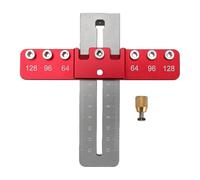 Fafeicy Plantilla de Hardware para Gabinete, Herramienta de Plantilla de Manija de Gabinete Ajustable para Tiradores de Cajones, Perillas con Espacio entre Orificios de 64 Mm, 96 Mm y