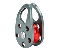 Fafeicy Polea de Cuerda de Aleación de Aluminio Mg 22KN hacia Arriba 11KN hacia Abajo Rodamiento Doble con Fijación de Placa Lateral para de Tracción de Rescate Transporte de Escalada
