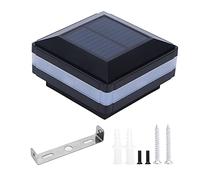 Fafeicy Poste de Luz, Luces Solares para Canalones, Luces Solares para Cubiertas IP65 para Exteriores, Poste de Cerca Impermeable, Lámparas Solares Decorativas para Jardín, Ganchos de