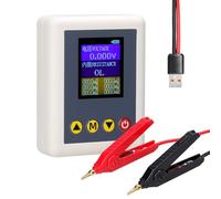 Fafeicy Probador de Resistencia Interna Kelvin de 4 Hilos, Medidor de Voltaje AC Método Kelvin con Pantalla TFT de 1.77, Rango de Voltaje 0.001V-45V para Pruebas de Batería y Registro de