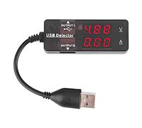Fafeicy Probador USB ABS Detector USB con Pantalla de Corriente de Voltaje LED 3.2V a 30V 0 a 5A Chip de Reconocimiento Inteligente para Teléfono Móvil Tableta Comprobación de Carga (Homocromía