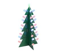 Fafeicy Proyecto de Soldadura de árbol de Navidad, Kit de Práctica 3D con 33 Cuentas LED RGB y Manual Detallado, para Educación STEM y Decoración Navideña