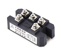 Fafeicy Puente Rectificador Trifásico MDS150A 1600V 150A, Módulo de Potencia de Puente de Diodos Trifásico con Material de Cobre y Estructura Soldada, para Inversor PWM y Carga de Batería