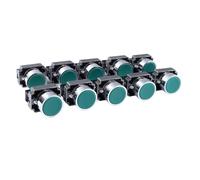 Fafeicy Push Button Self Restablecedor Start Stop Switch 10pcs Cabeza Plana AC240V