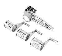 Fafeicy Rallador de Queso con Manivela, Cortador Multifunción de Acero Inoxidable para Quesos Blandos y Duros, Compacto y Fácil de Usar para Chefs de Cocina