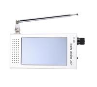 Fafeicy Receptor de Radio DeepSDR V6 DSP, Radio de Onda Corta con Pantalla Táctil IPS de 4,3 Pulgadas con Espectro en Tiempo Real de 192 KHz, Carcasa Portátil de Aleación de Aluminio (Silver)