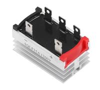 Fafeicy Rectificador de Puente Trifásico 35A 1200V Rectificador Trifásico Módulo de Diodo de Silicio de Alta Potencia de 35 Amperios con Disipador Térmico para Fuente de Alimentación de
