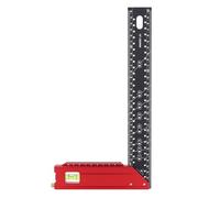 Fafeicy Regla Cuadrada en L Regla de ángulo Recto de Aleación de Aluminio de 12 Pulgadas con Medición de Múltiples ángulos de 5 a 90 Grados para Ingeniería y Dibujo de Carpintería