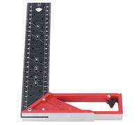 Fafeicy Regla de Aleación de Aluminio de Aluminio Cuadrado de Madera en Forma de Carpintería para Carpinter (25CM)