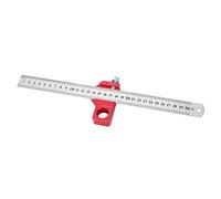 Fafeicy Regla de Aluminio CX300-1 con Trazador Ajustable 300mm 11.81in,