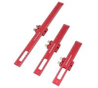 Fafeicy Regla de Aluminio de Madera Herramienta de Escriba Precisa para el Maquinista de Ingenieros de Carpintería, 3pcs T de Tipo T Escala Transparente para Proyectos de Carpintería