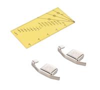 Fafeicy Regla de Costura Acrílica Regla Herramienta de Coser a Prueba de Interrupciones con Guía Magnética para Prendas Línea de Ajuste de 45 Grados 1/82 "5.5x2.5in Amarillo Transparente 2.5 Oz