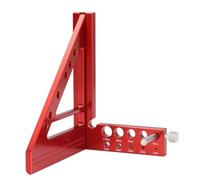 Fafeicy Regla de Medición de ángulo Múltiple 3D Transportador de 90 Grados Posición del Orificio Trazado Aleación de Aluminio Carpintería Regla de ángulo Recto Cuadrada para el Hogar, Manualidades,